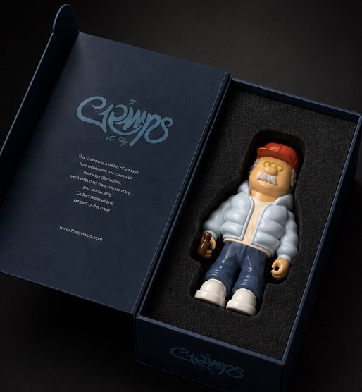 Packaging de The Grmps abierto en ángulo